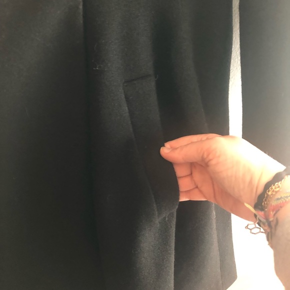 Begonia K Warm Black Peplum Style Shawl Collar Winter Coat, Size XL - Picture 2 of 5